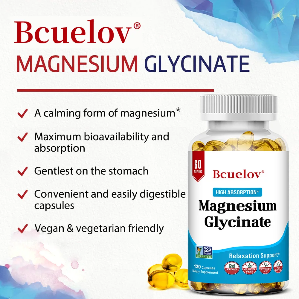 يساعد المغنيسيوم الجليسينات على النوم والهدوء واسترخاء العضلات ودعم وظيفة القلب والعظام والعصبية في الرجال والنساء #3