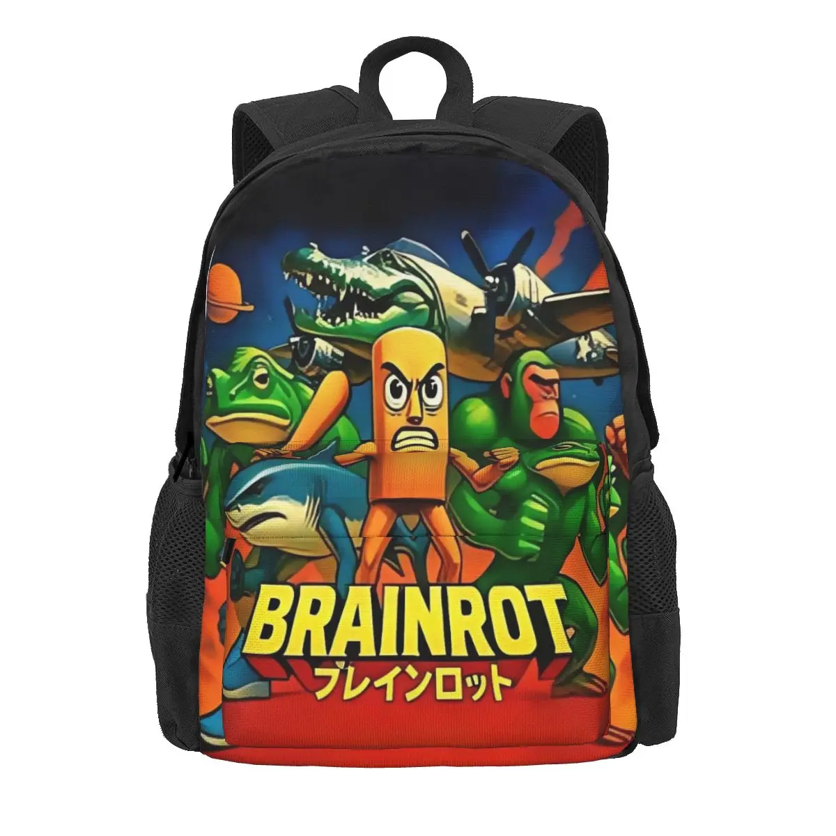 Italian Brainrot Meme Funny Kids  Backpack Mochila Trend Student School Bag Computer Mochila Kids Large Capacity Travel Rucksack