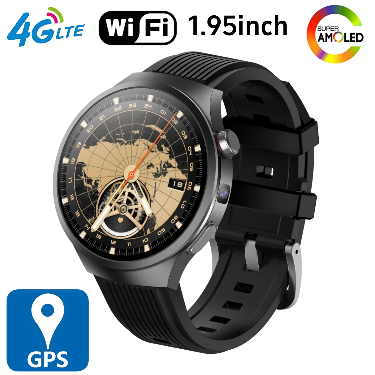 New VP30 Smart Watch 1.95 inch Amoled HD Screen With 500W Camera GPS WIFI Google Browser Whatsapp 32GB RAM 256GB ROM Smartwatch