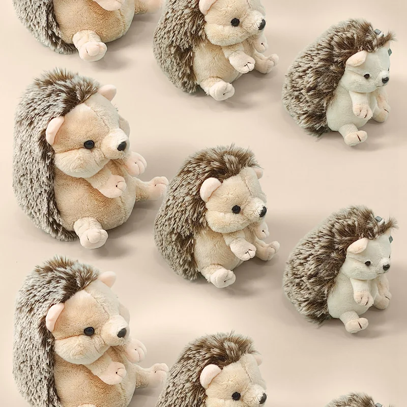 Adorable Hedgehog Plush Toy Stuffed Animal Sleeping Companion Doll for Room Decor Cute Birthday Gift