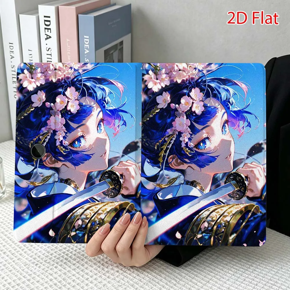 Blue hair Anime girl For OPPO VIVO IQOO OnePlus Realme Pad 3 Pro 13 12.1 11.4 11 inch Pen Tray Tablet Case Soft