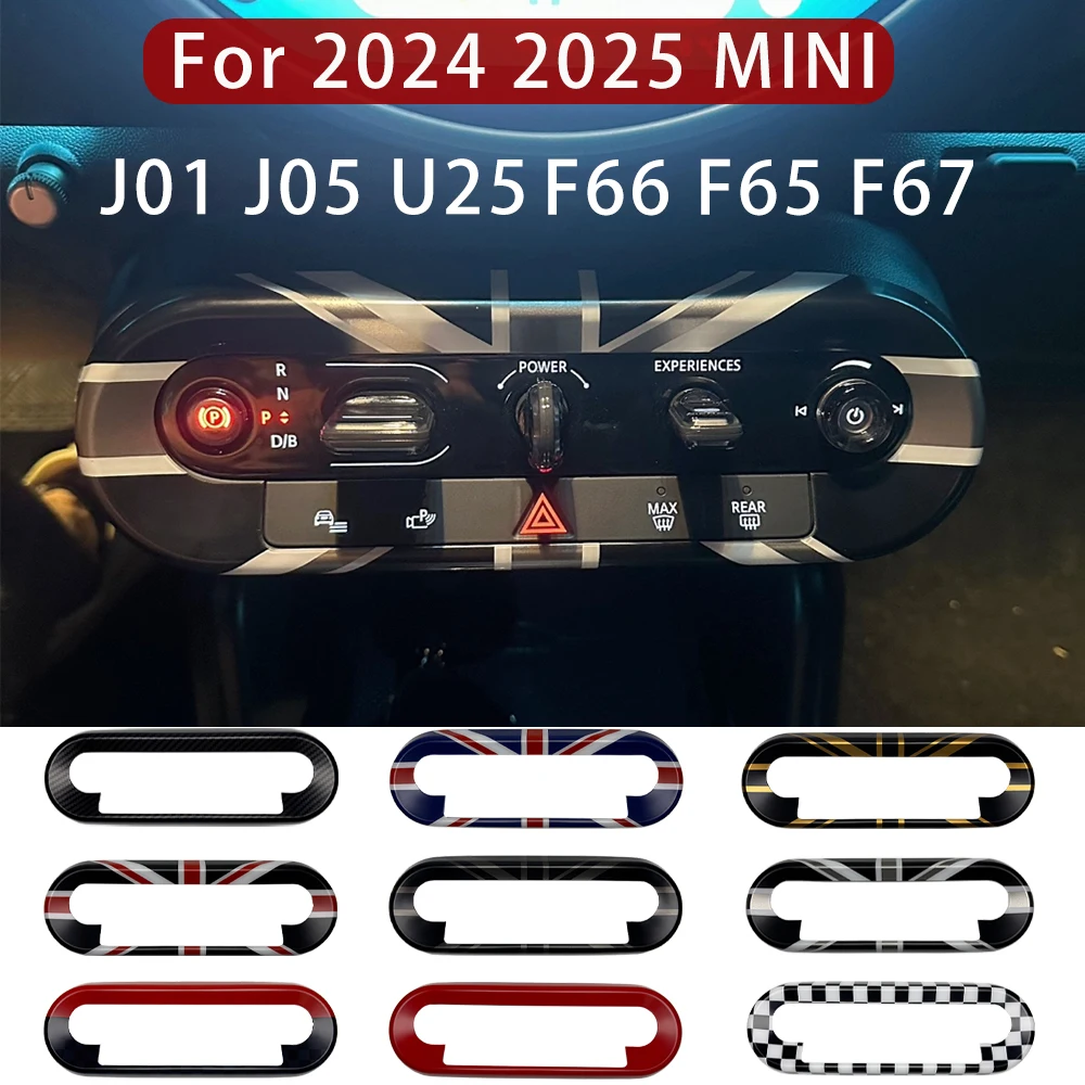 Autocollants de protection pour le cadre des boutons de commande centrale de voiture Mini Countryman U25 Cooper E SE J01 EV J05 Aceman F65 F66 F67 Autocollants de protection pour le cadre des boutons de commande centrale de voiture Mini Countryman U25 Cooper E SE J01 EV J05 Aceman F65 F66 F67