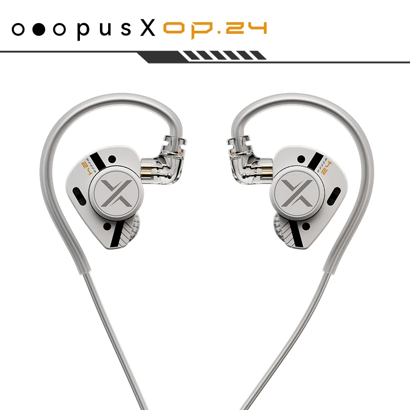 ooopusX Op.24 Earphpne 2DD 4BA pilotes OP24 moniteurs intra-auriculaires avec Options de réglage réglables 0.78 câble S 2 broches 3.5mm sans micro
