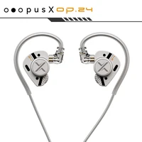 ooopusX Op.24 Earphpne 2DD 4BA Controladores OP24 Monitores intrauditivos con opciones de sintonización ajustables 0,78 Cable S de 2 pines 3,5 mm Sin micrófono