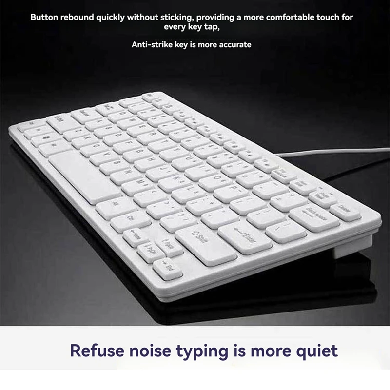 

X64A_Compact Wired Keyboard USB - Ultra-Thin Keyboard White