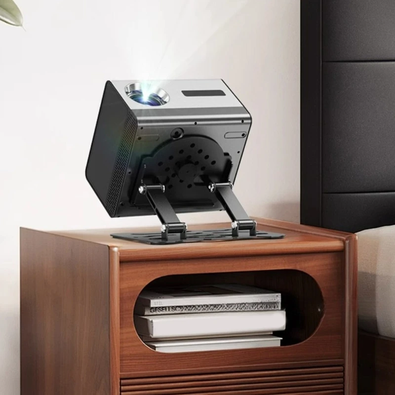 Foldable Double Rod Projector Stand Adjustable Height Portable Metal Design For Home Office Outdoor Use HX5E