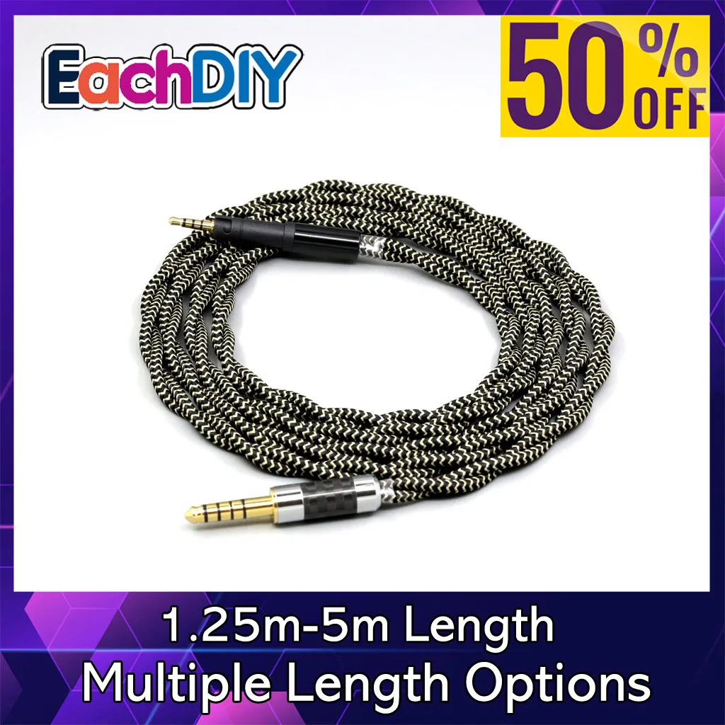 2 Core 2.8mm Litz OFC Earphone Shield Braided Sleeve Cable For Sennheiser HD599 HD569 HD 560S HD559 hd560s LN008242