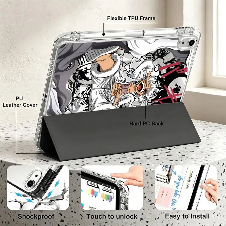 Etui na tablet Ones P-Pieces Luffys do iPad 11. generacji Mini 7 6 5 Air 8 M2 M3 3 12. generacji 10. generacji 9. generacji Pro 13 2025 2026 z przegródką na rysik — zdjęcie produktu 4