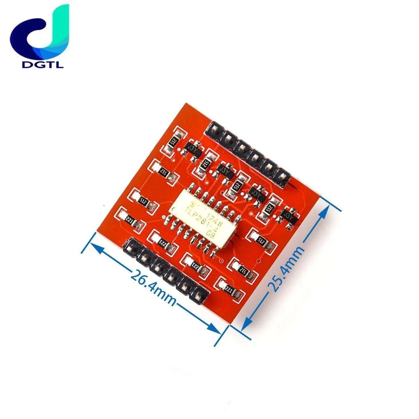 

TLP281 4 CH 4-Channel Opto-isolator IC Module For Arduino Expansion Board High And Low Level Optocoupler Isolation 4 Channel