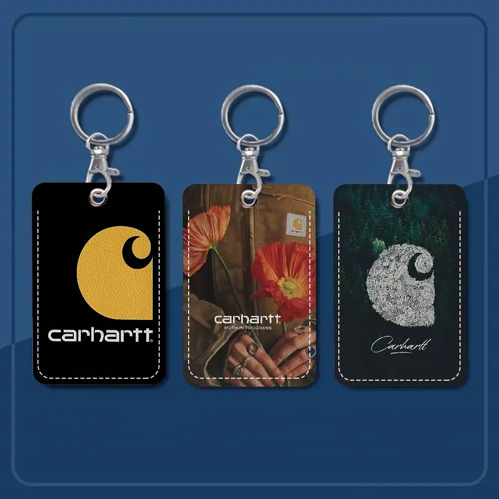 Marca C-Carhartt, Porta Tarjetas y Llaves Rectangular de Cuero PU Suave, Funda Protectora para Ascensor por Inducción, Accesorio de Moda Juvenil