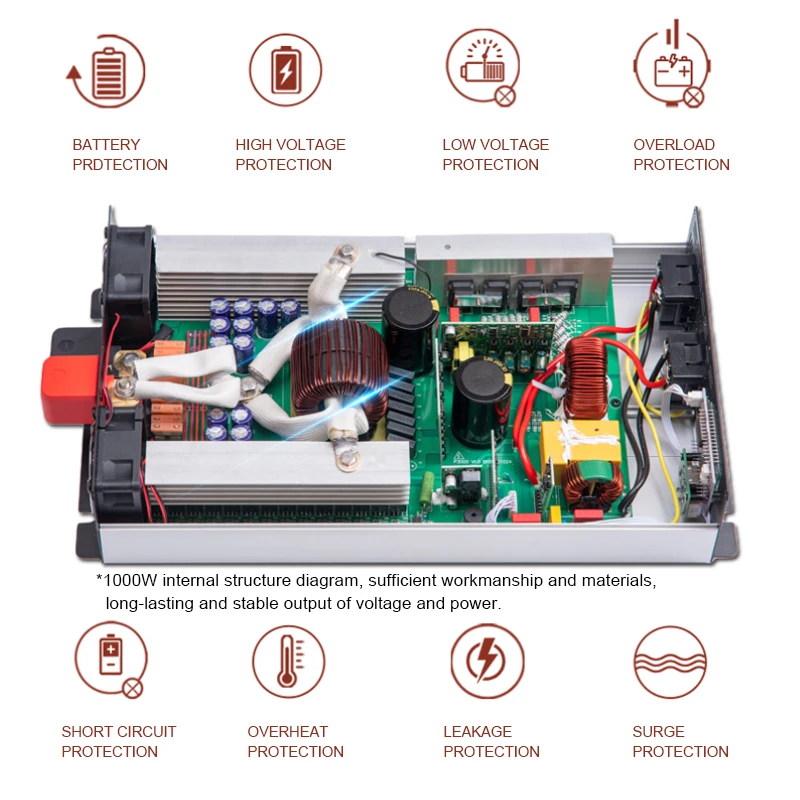 for 4000 Watt Pure Sine Wave Inverter 12V 4000W 24V To 220V 4000W Power Inverter Pure Sine Wave Przetwornic Inv