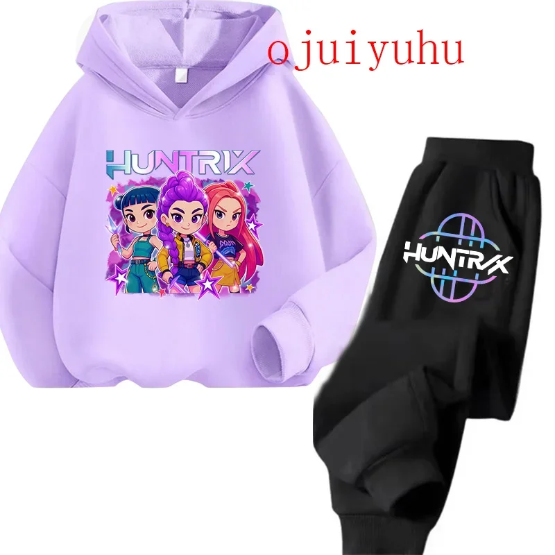 هوديس Kpop شيطان الصيادين البلوز البلوز شاحنة الكرتون الفتيات الصبي الاطفال Clothes2025 الفيلم الكورية نمط مجموعات الأطفال