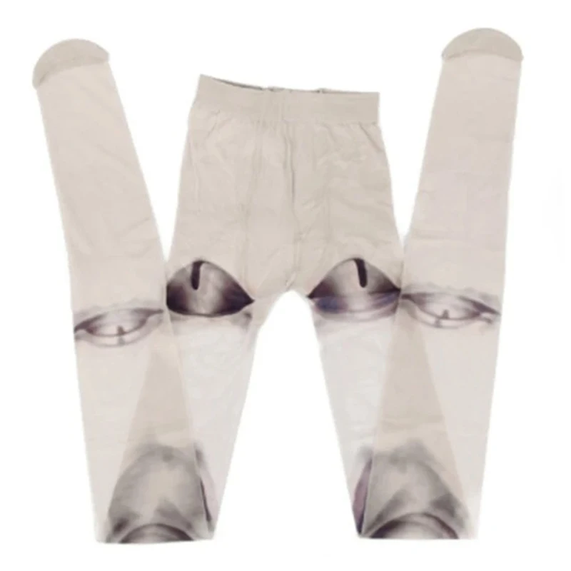 카와이 표정 흰색 그래피티 프린트 긴 양말, 하라주쿠 오버 무릎 허벅지 높이 스타킹, Y2K 코스프레, 섹시한 양말, 카와이 팬티