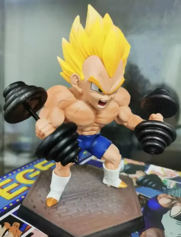 17cm Dragon Ball Vegeta Figura Musculação Muscular PVC Action Figure Modelo Brinquedo Presente de Aniversário das Crianças