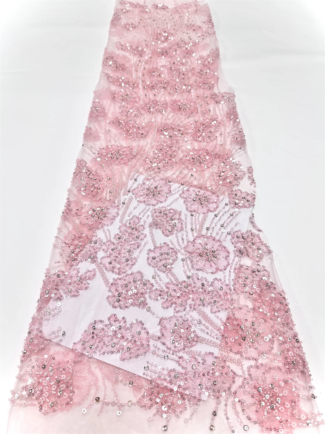 

2025, африканская, французская, нигерийская, элитная тюлевая кружевная ткань с бусинами и блестками, сетка для вышивки свадебного платья невесты, шитье платья