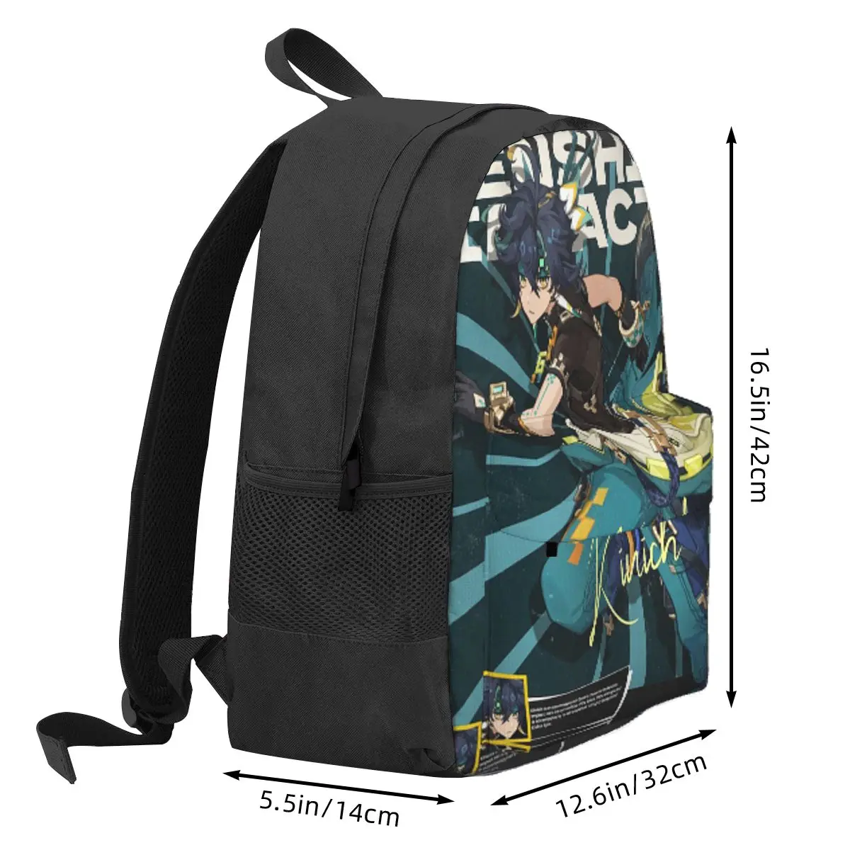 Kinich Sunblast Genshin Impact Student Backpack School Bag Hiking Travel Daypack for Boys Girls Bookbag Shoulder Bags