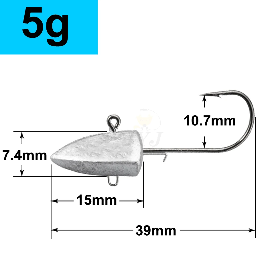 Dreieck Kopf NED Haken 3,5g 5g 7g 10g 14g 21g 28g hilfs haken weiche wurm jig Köder Haken Jig Kopf Angelgerät Haken