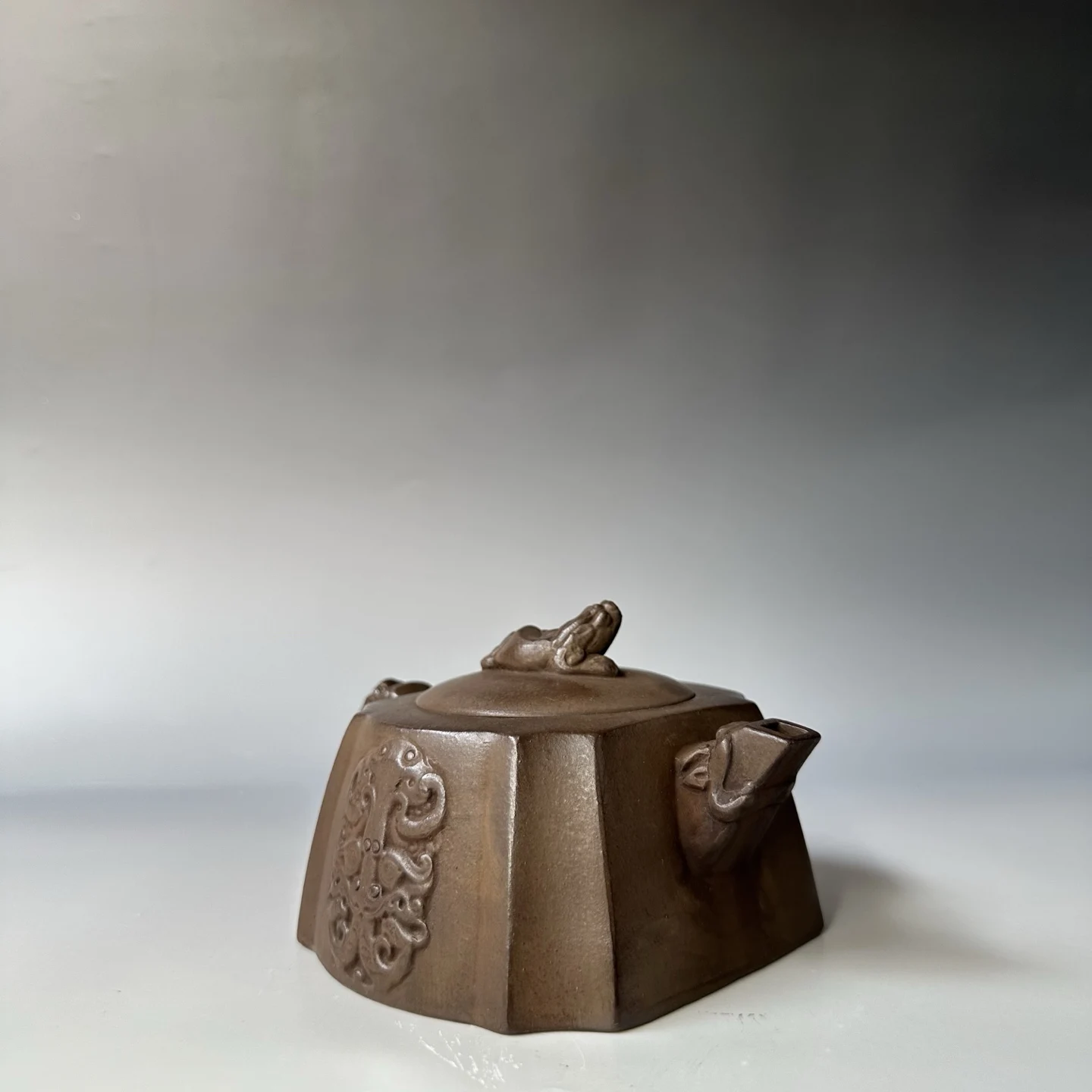 Old Chinese Handicraft Enameled YiXing Zisha Teapot,Collectible Premium Square  Clay Teapot,with mark, Free shipping