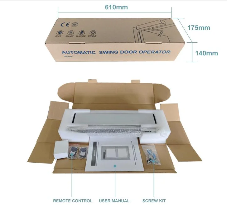 Apriporta automatico intelligente per il sistema di porte automatiche dell'ospedale del centro commerciale scolastico Controllo dell'app Tuya Wifi