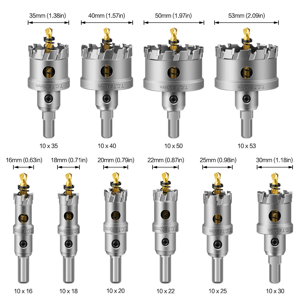 Unica Alloy Hole opener, Stainless Steel Drill bit, Metal Steel plate, Thick Iron plate, Titanium Plated drill, Aluminum Box Set