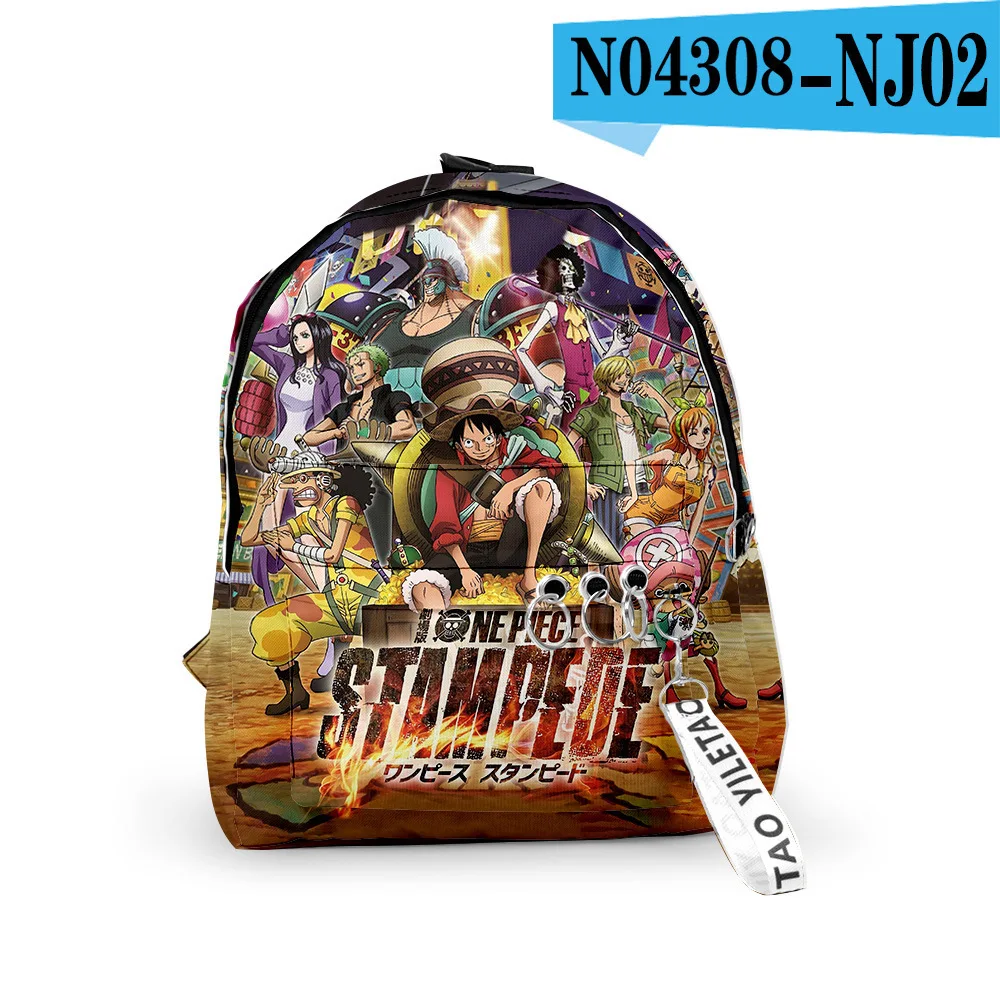 New Anime Bag One Piece Backpack Boy Girl Cartoon Luffy Zoro Figures Kids School Bags Big Capacity Travel Bag Girls Boy Children