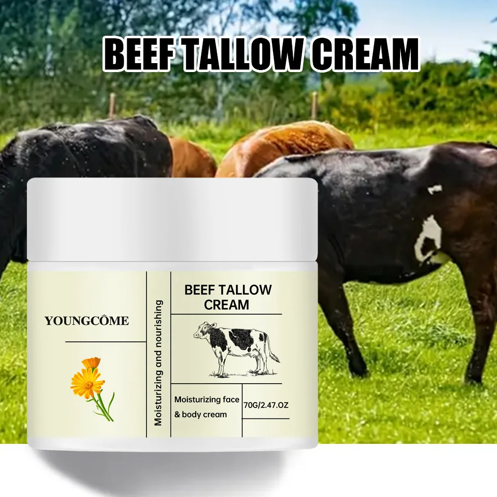 Beef Tallow Face Cream WhiteningFreckle Cream Remove Melasma Dark Spots Melanin Anti-Aging Lightening Shrink Pores Moisturizing view 4