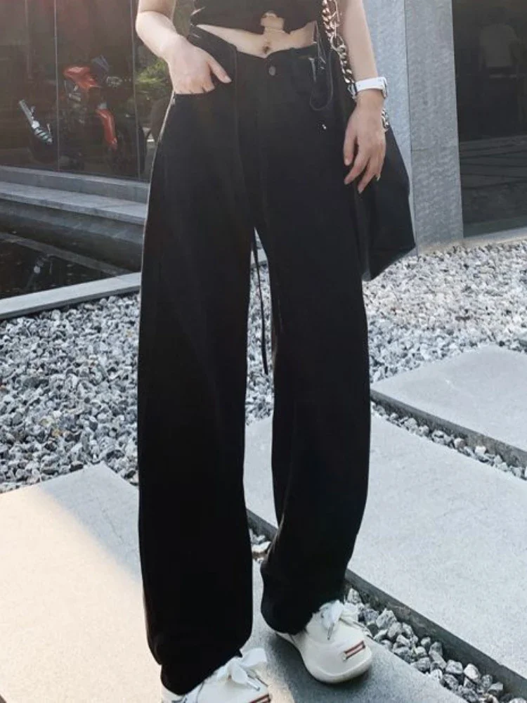 Jeans Women Classic Leisure All-match Students Lace-up Streetwear Fashion Design Spring Casual Simple Ullzang Ins Chic Holiday