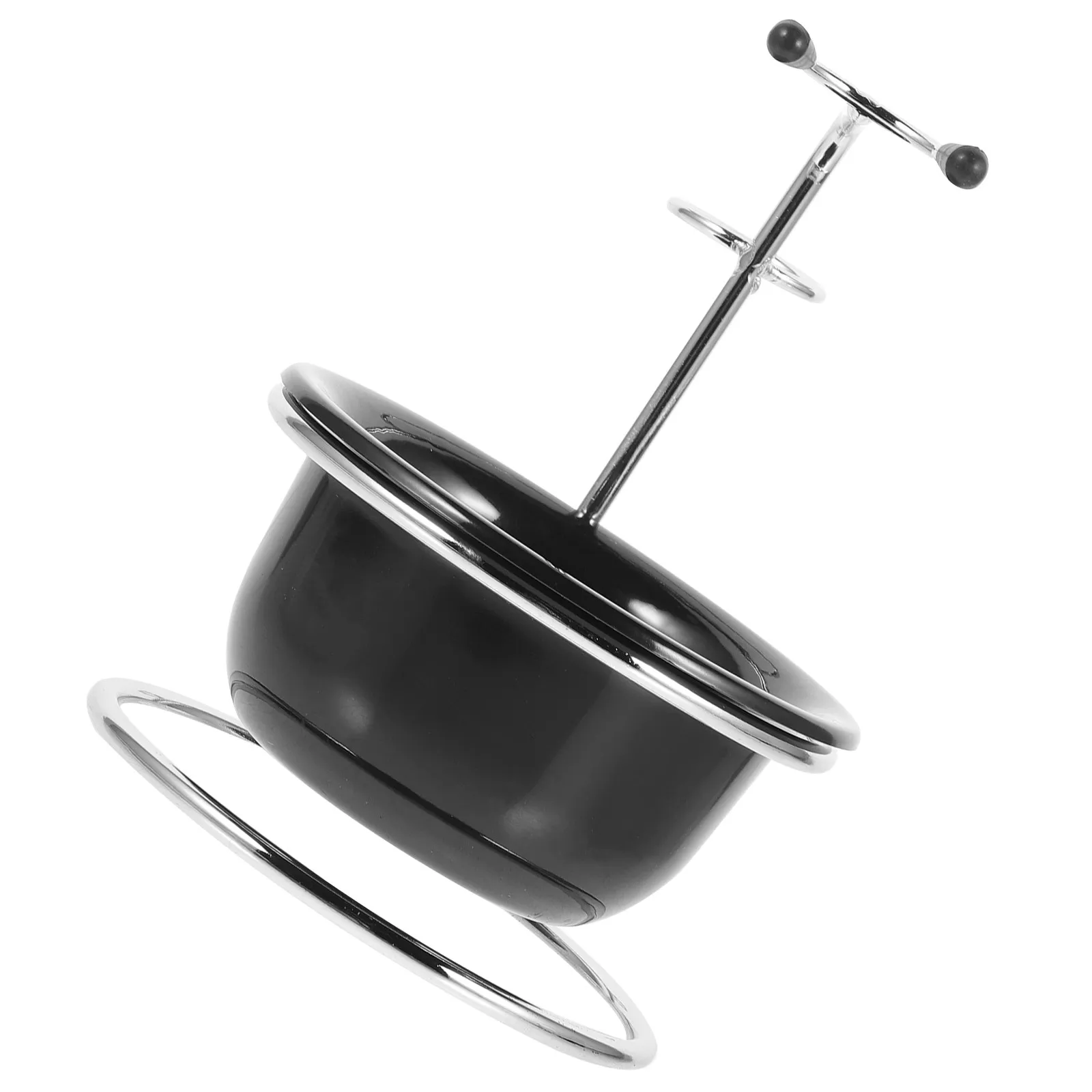 Shaving Razor Brush Stand Alloy Corrosion-Resistant Rustless Stable Base Razor Brush Holder Shaving Cup for Tidy Wash Room