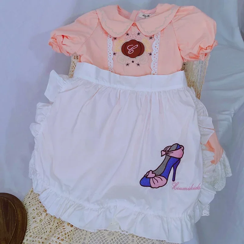 

Spring New Girls' Pure Cotton Princess Dress Baby Birthday Gift Fashion Lolita Flower Girl Dresses for Weddings Eid Costume