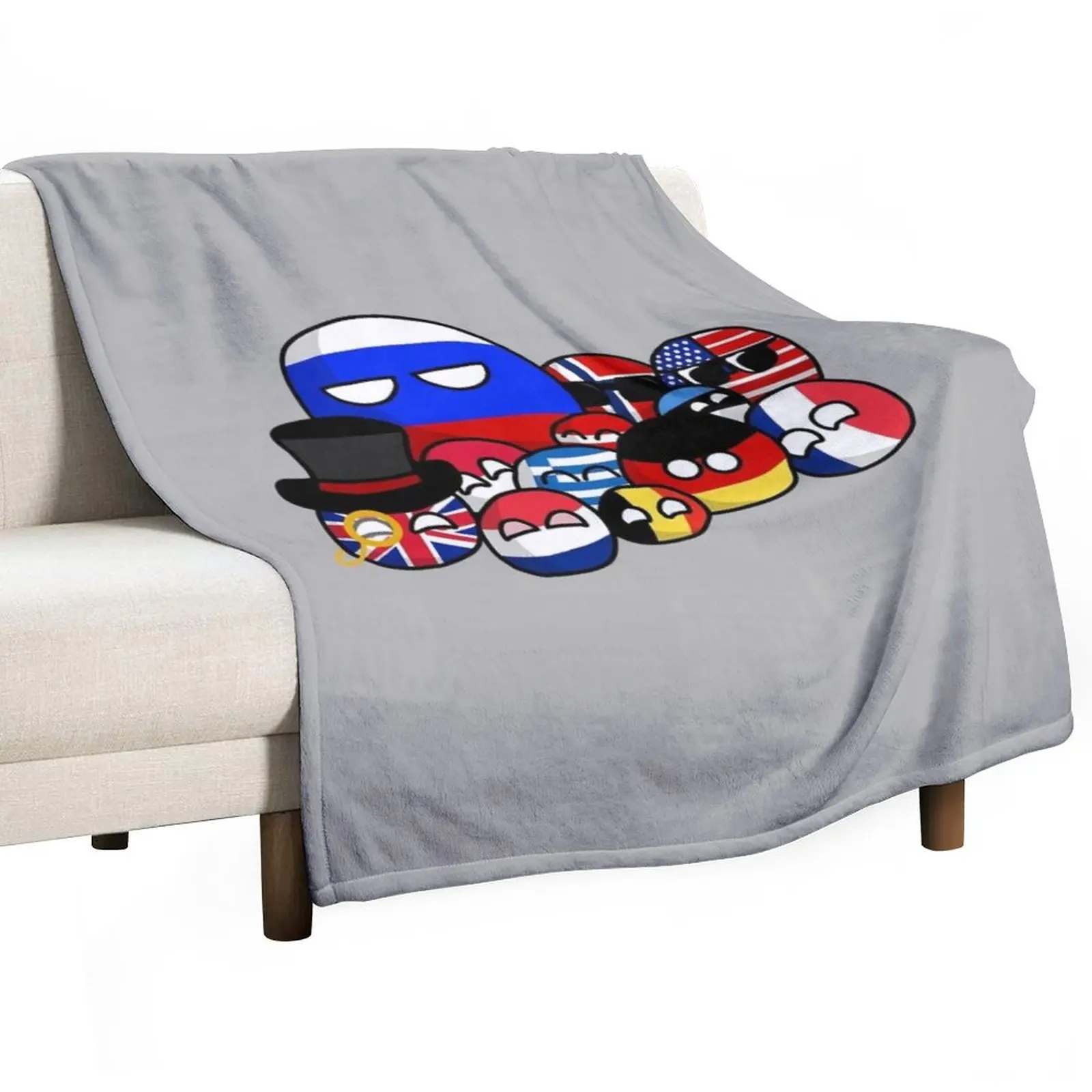 

Countryballs Pullover Gifts For Fans, For Men and Women, Gift Valentine's Day Throw Blanket Summer Beddings Soft Beds Blankets