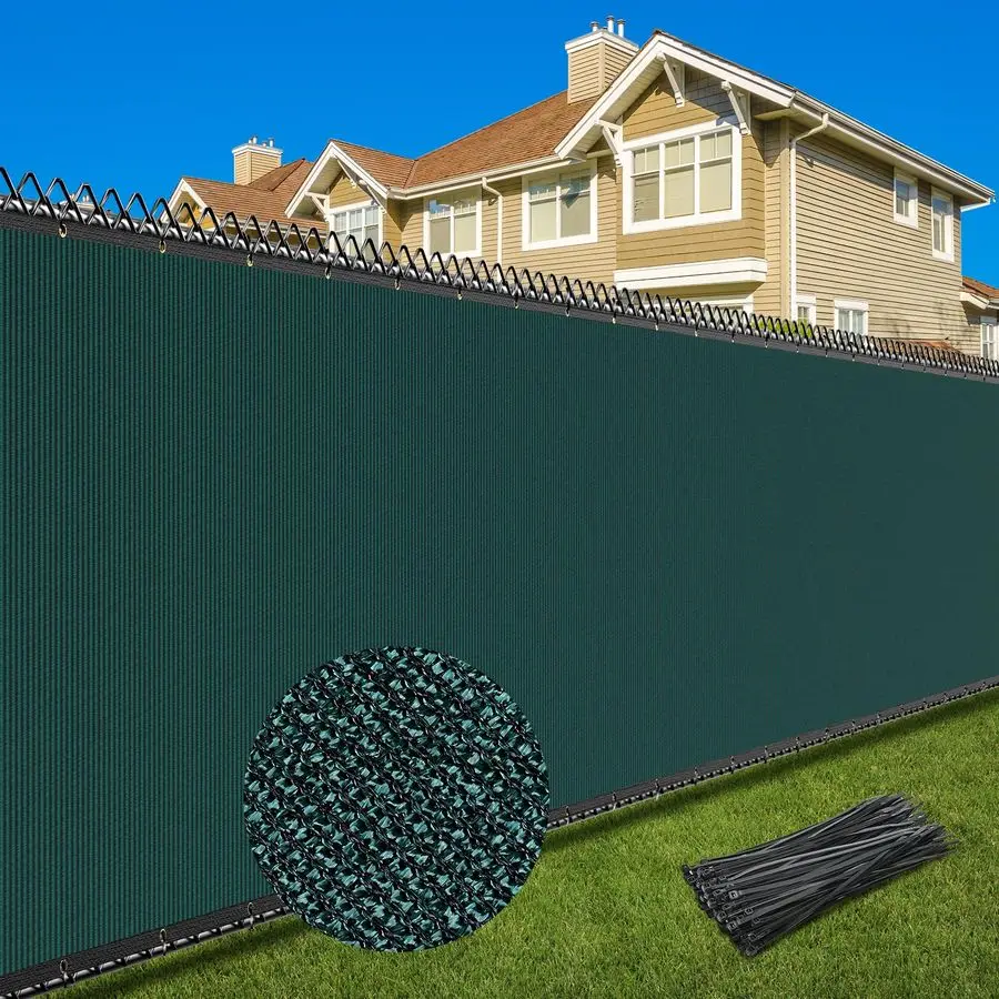 

Privacy Screen Fence, Heavy Duty Fencing Shade Cover, 170GSM 90 Blockage Mesh Shade Net for Wall Garden Yard Backyard 6 ft X 50