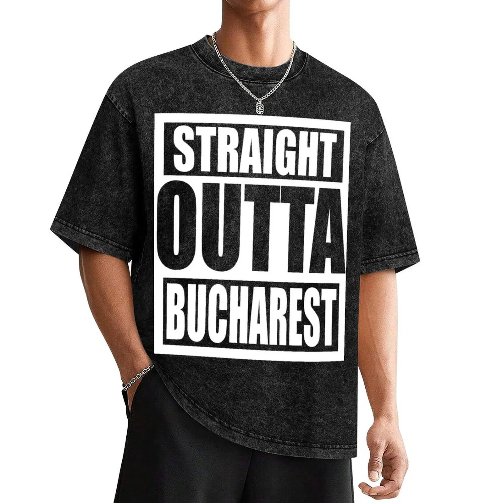 

Straight Outta Bucharest TShirt T-Shirt customs vintage graphic tee customs design your own plus size clothes men t shirt