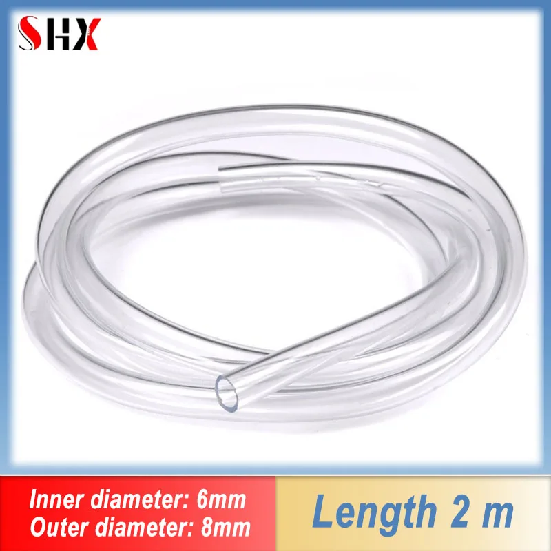 1m,2m,5m Water Pipe Flexible and Durable Rubber Hose for Aquarium Water Supply Hose for Submersible Pump in Fish Tank