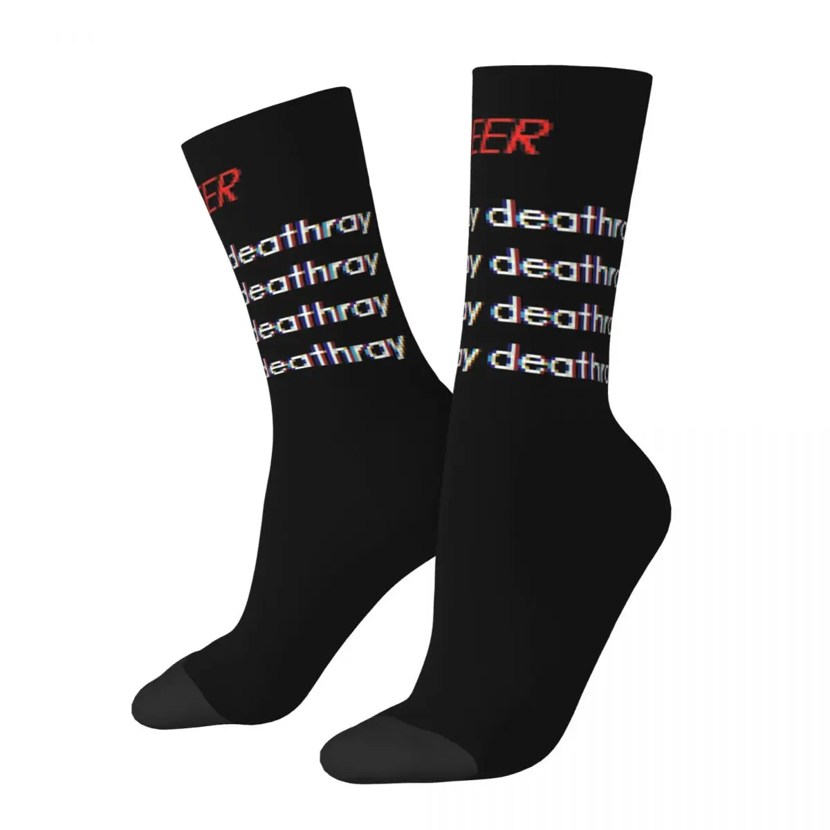 Funny Crystal Castles Doe Deer Basketball Socks Electronic Music Polyester Crew Socks for Women Men Non-slip