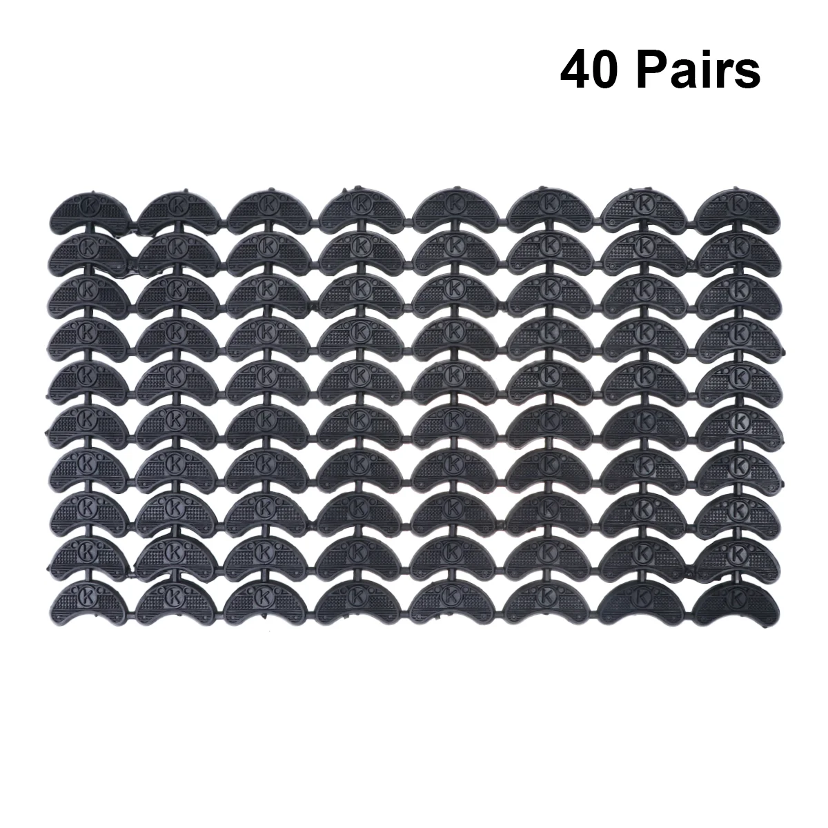 

40 Pairs Shoe Soles Block Heels for Women High Sticker Black Patch Nail Stickers