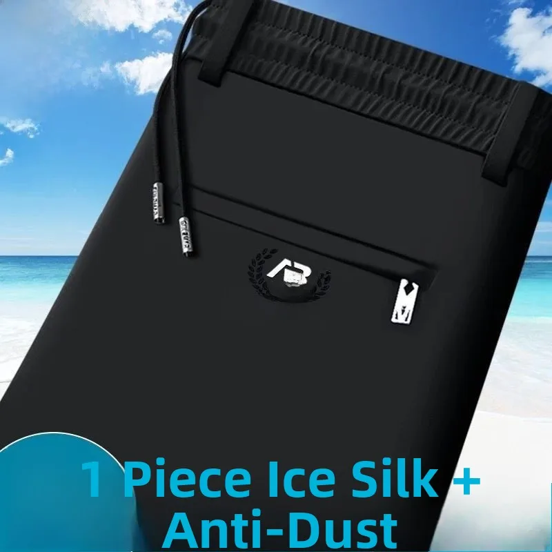 

Новые мужские эластичные свободные прямые тонкие повседневные брюки из ледяного шелка, летние удобные дышащие повседневные длинные брюки