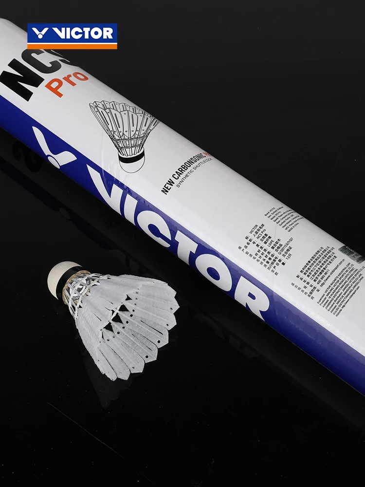 VICTOR NCSPro Carbon Sound كرة الريشة الاصطناعية الجديدة عالية الاستقرار ومتينة 2 قطعة مجموعة الريشة البلاستيكية الاحترافية