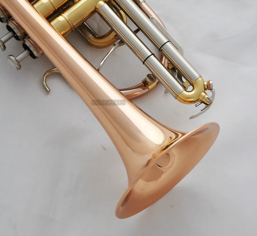 Hot sale Rose Brass Cornet Bb Keys Double Triggers Trumpet With Case