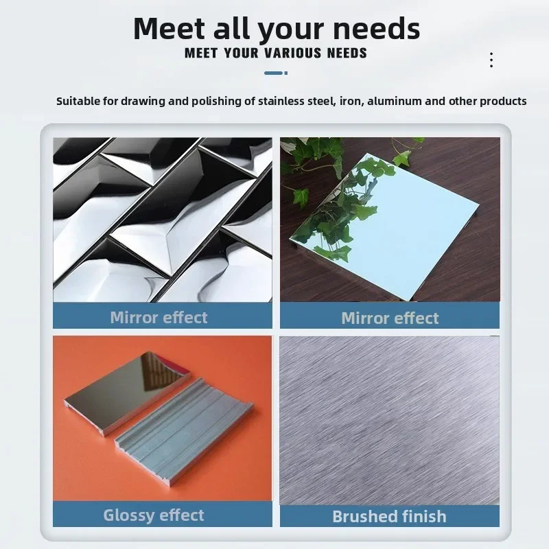 wlfMirror polishing machine Stainless steel plate wire drawing machine Small metal equipment
