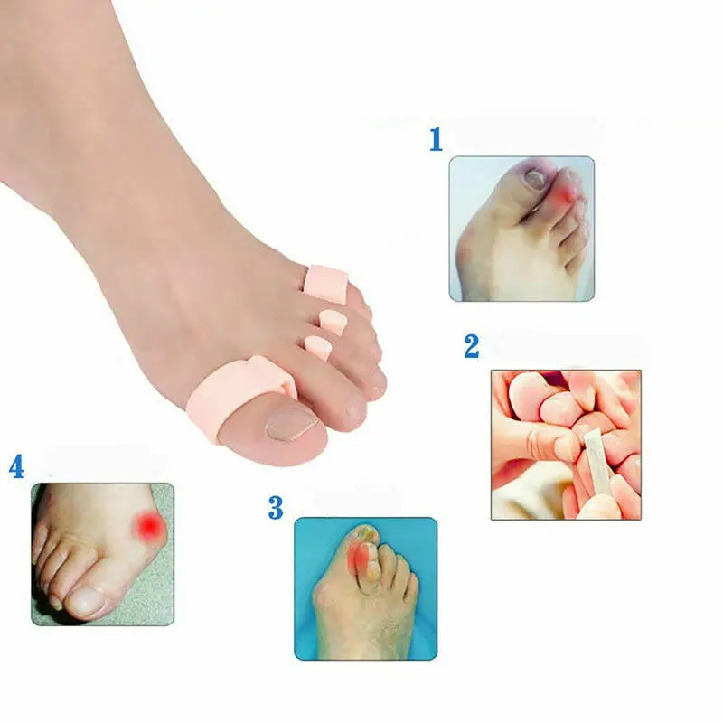 2PCS Multifunctional Hallux Valgus Foot Toes Separator Gel Toe Bunion Corrector Shield Orthopedic Braces