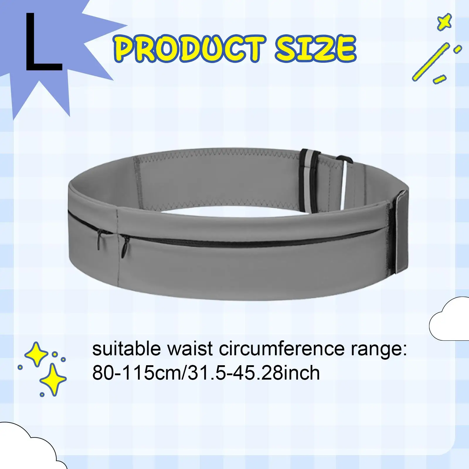 Running Belt Fanny Pack 3 Pocket Lightweight Jogging Pouch for Phone, Keys, Essentials for Riding Camping Workout Sports Jogging