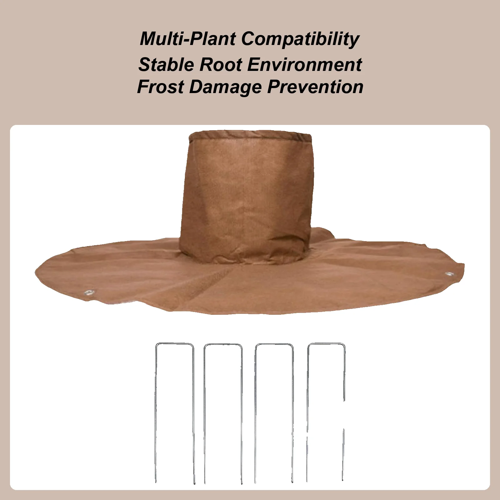 

Защита корней дерева, термозащитные многоразовые морозные одеяла с заземленными гвоздями, защита от зимы для пальм, корней деревьев для кустарников, садов