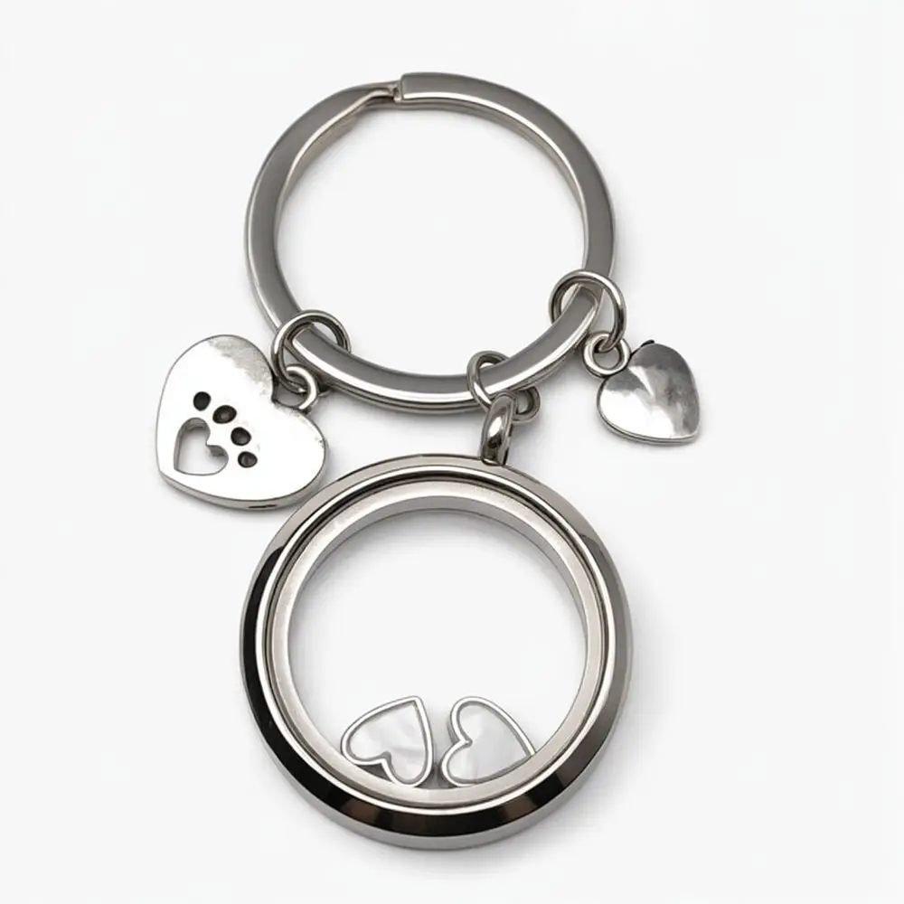 Pet Memorial Urn Necklace Keepsake Pendant For Ashes Hair Teeth Jewelry Stainless Steel Heart Locket Pet Lover Gift