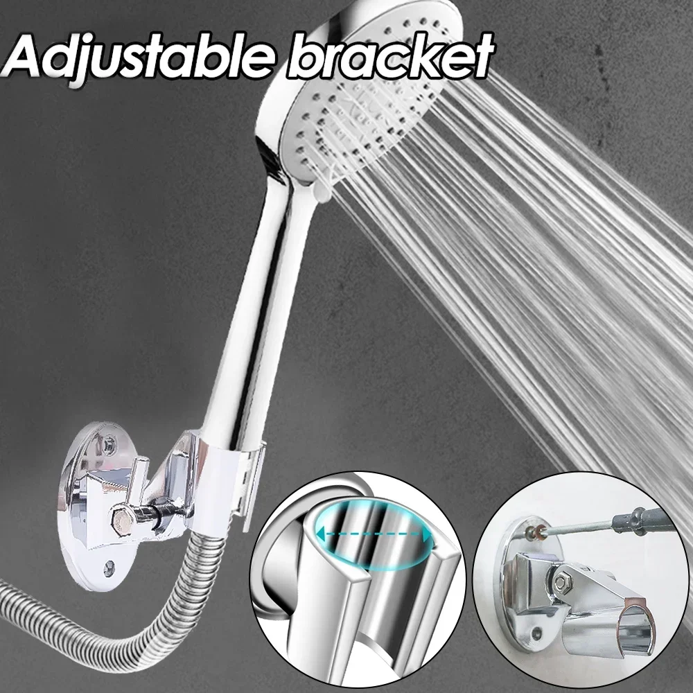 Universal Shower Head Holder Adjustable Rotatable Wall Mounted Shower Bracket for Bathroom Accessories Shower Head Support