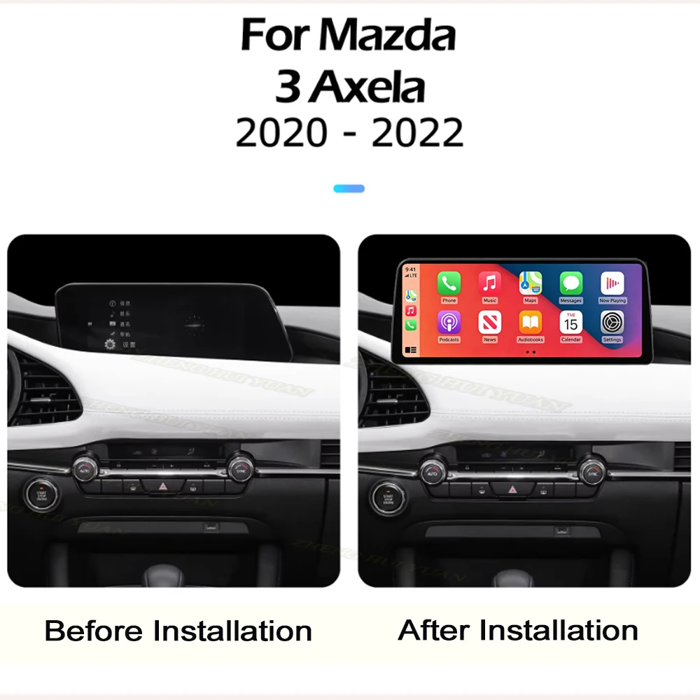2400 900P 12.3 inch For Mazda 3 Axela 2020-2022 Car Radio Multimedia Video Player Navigation GPS Android Auto Carplay BT WIFI