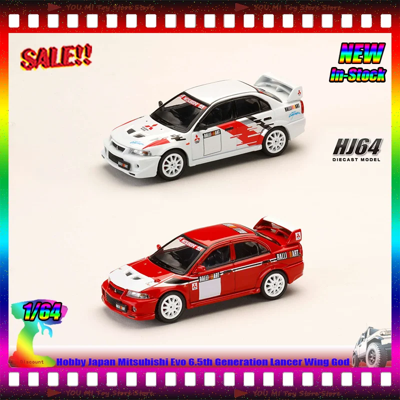 

New 1:64 Scale Mitsubishi Evo 6.5th Generation Lancer Wing God Die-Cast Car Model Custom Toys Gift Miniature Collectible Vehicle