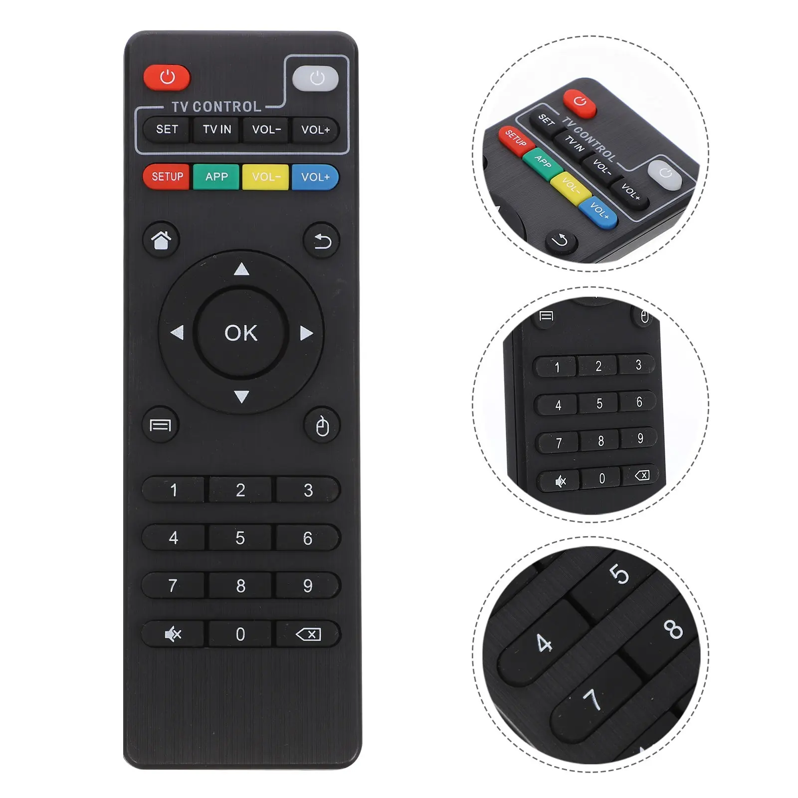 Controle Remoto Universal para TV com 31 Teclas Compatível com Mxq 4K Pro, Alcance de 8M
