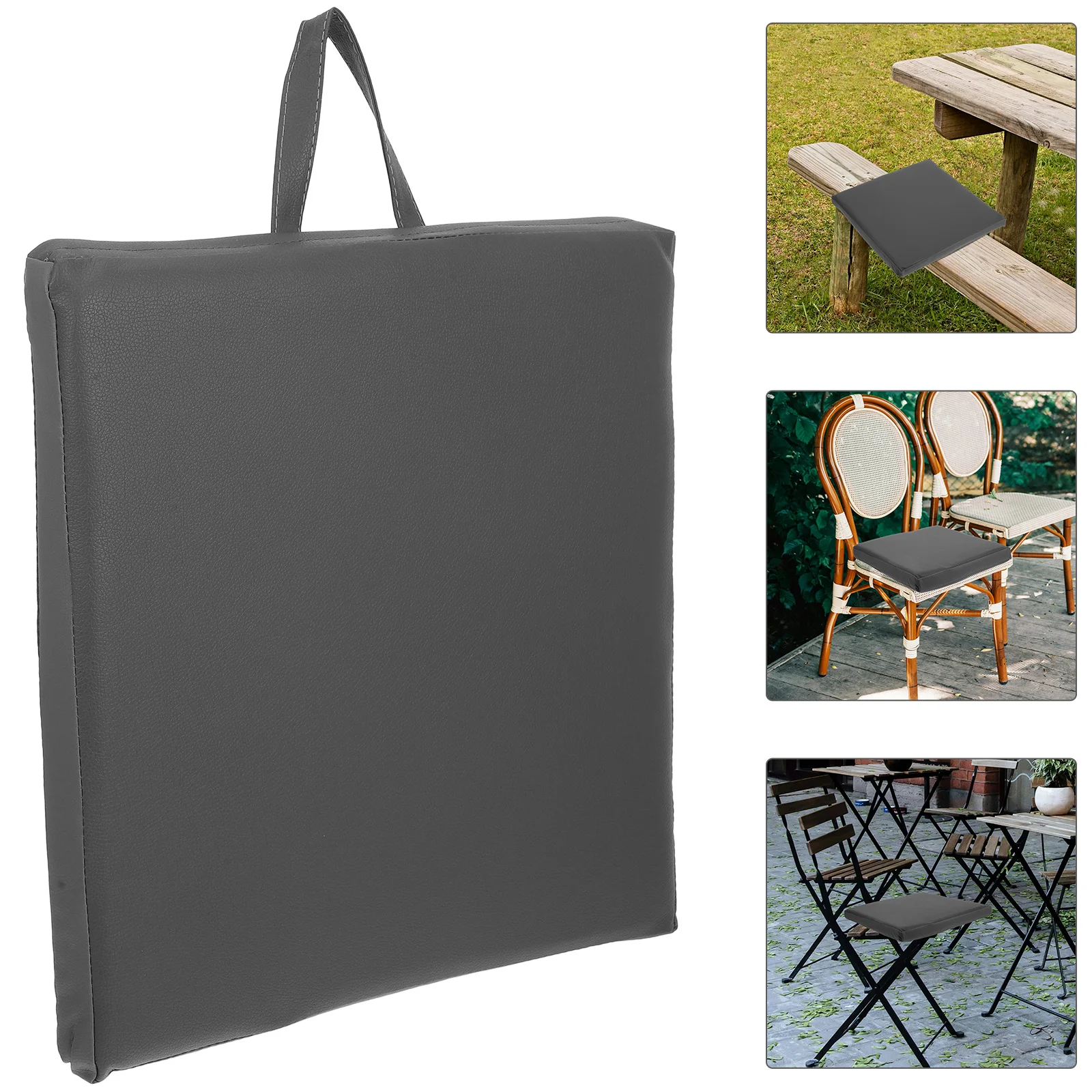 

Square Seat Cushion Portable Comfortable PU Memory Foam Picnic Camping Mat Lightweight Outdoor Floor Seat Pad with Carry Strap