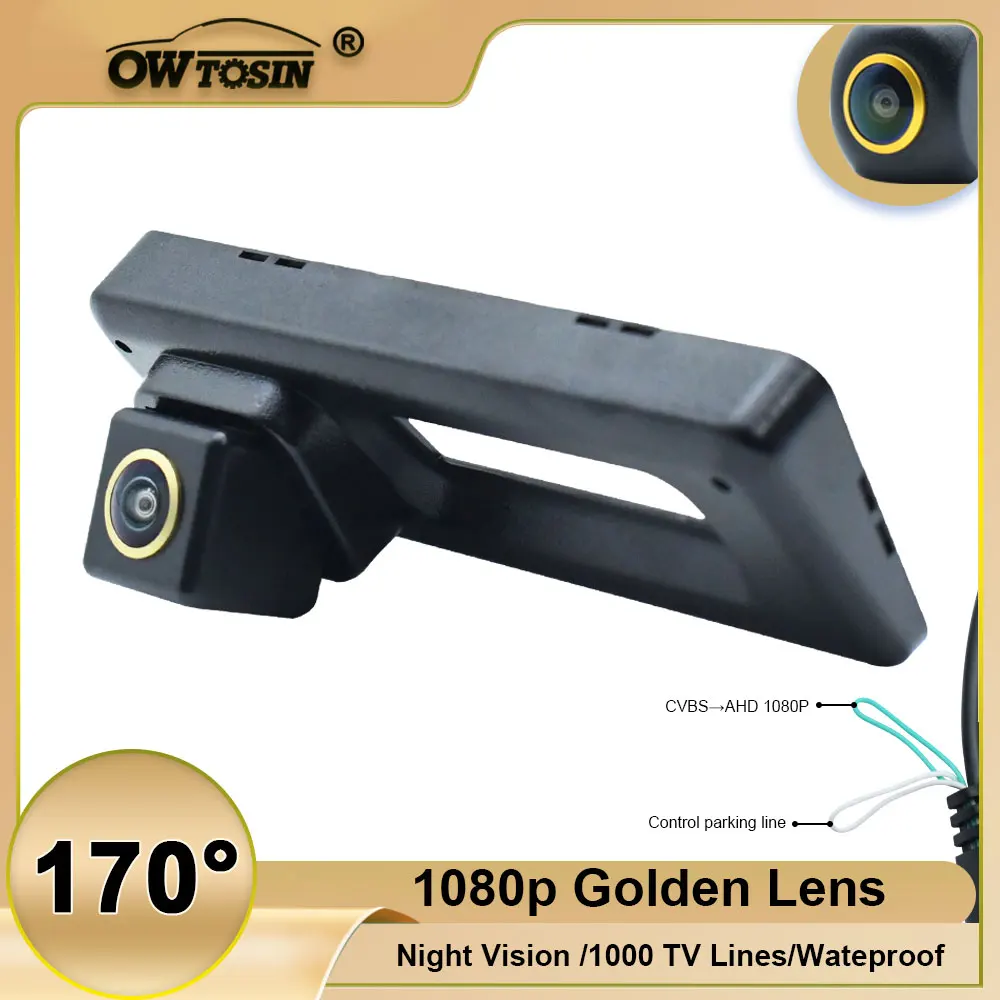 Vehicle AHD 1080P 170°Golden Trunk Handle Rear View Camera For Renault Koleos Clio 2010 2011 2012 2013 2014 Reverse Car Camera