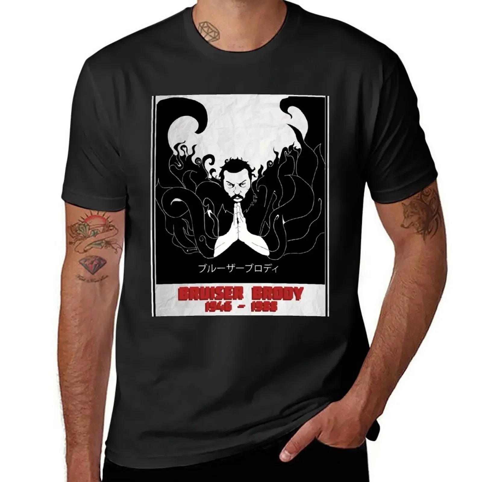 

The Legendary Bruiser Brody T-Shirt valentines boutique clothes cotton graphic tees summer shirt Men's cotton t-shirt